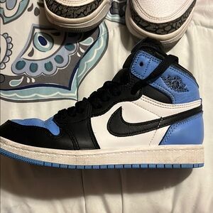 Nike Air Jordan High Tops - Black, White, Blue